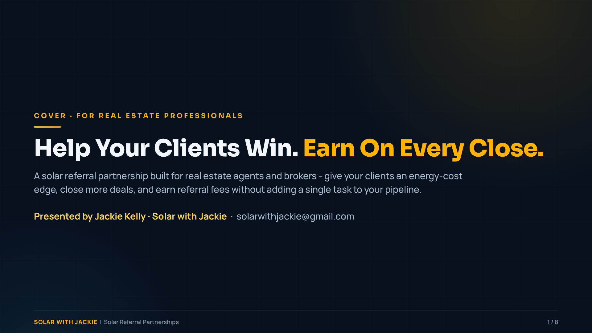 Solar Referral Partnerships for Real Estate Agents